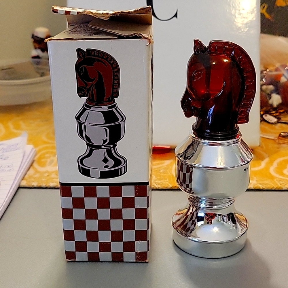 Vintage Avon Smart Move II Chess Piece Bottle